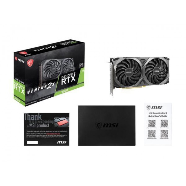 MSI VGA GeForce RTX™ 3060 VENTUS 2X 12G OC Placă Video