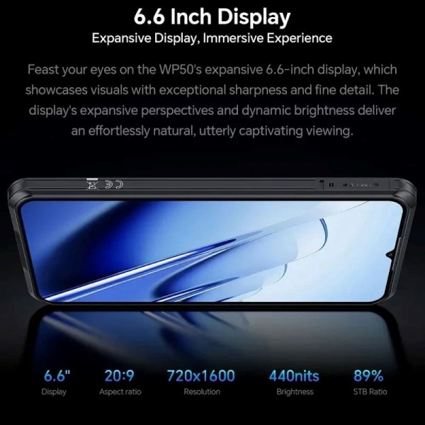 Oukitel WP52 Dual Sim 256GB 4GB RAM Smartphone, Black