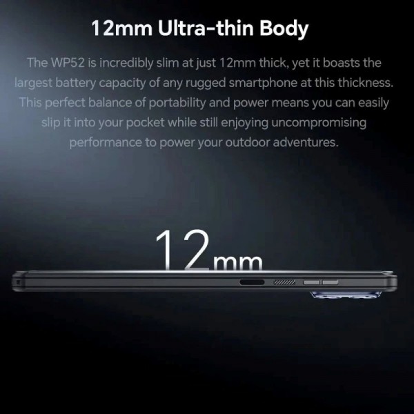 Oukitel WP52 Dual Sim 256GB 4GB RAM Smartphone, Black