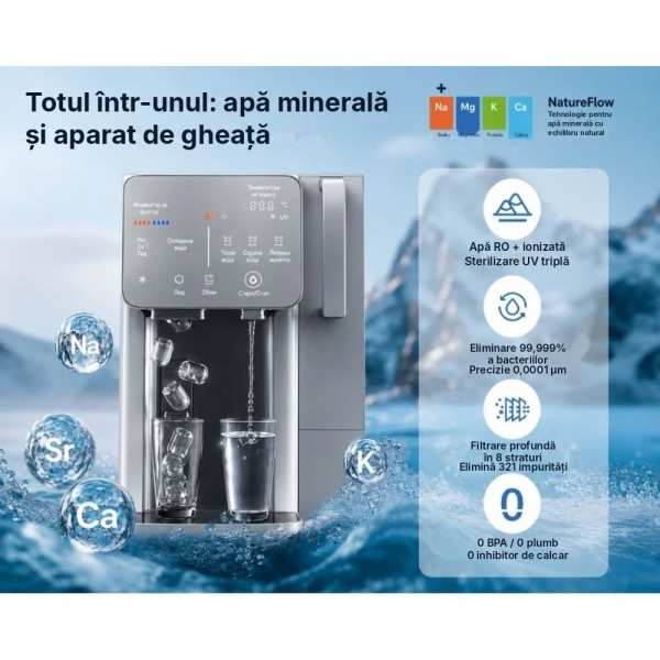 NatureFlow I4: Dispozitiv multifuncțional pentru apă minerală și gheață