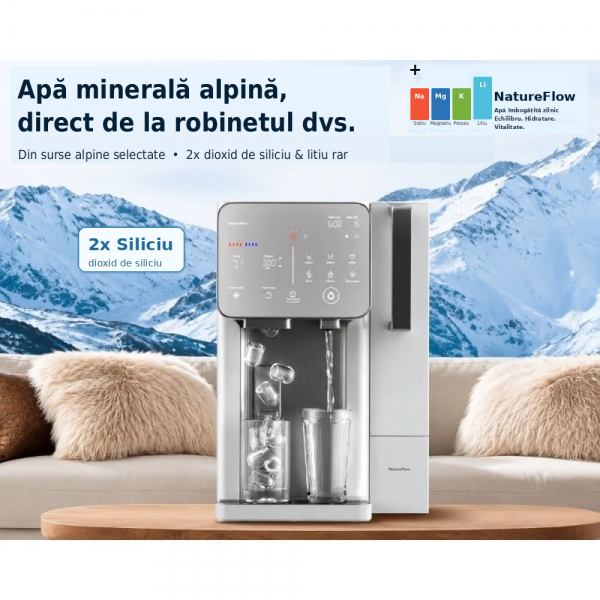 NatureFlow I4: Dispozitiv multifuncțional pentru apă minerală și gheață